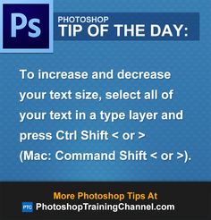Keyboard shortcuts for adobe making text bigger mac pictures